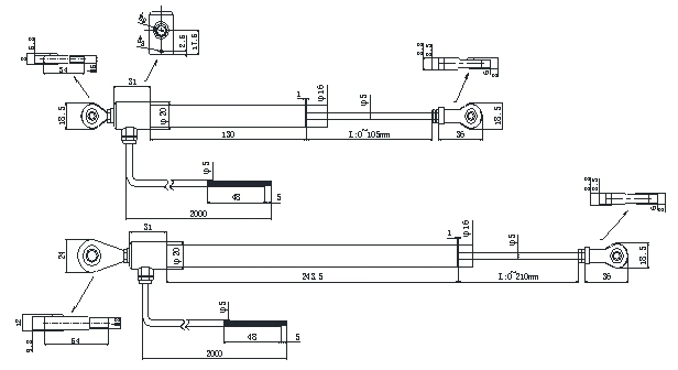 Yuanben Lmds Linear Displacement Sensors Potentiometer Position Transducer